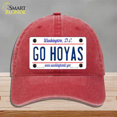 Go Hoyas Novelty License Plate Hat Unconstructed Cotton / Red