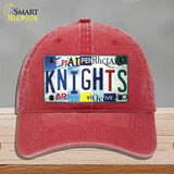 Golden Knights Strip Art Novelty License Plate Hat Tag Unconstructed Cotton / Red