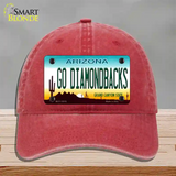 Go Diamondbacks Novelty License Plate Hat Tag Unconstructed Cotton / Red