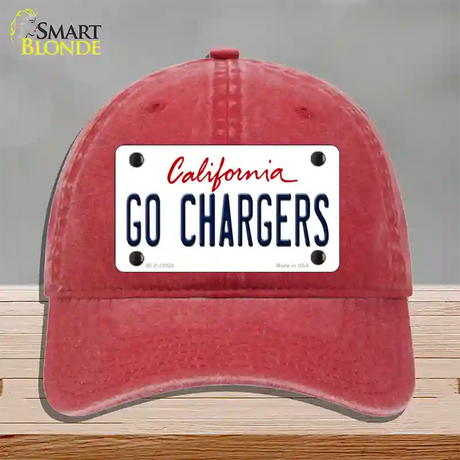 Go Chargers Novelty License Plate Hat Tag Unconstructed Cotton / Red