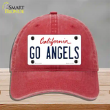 Go Angels Novelty License Plate Hat Tag Unconstructed Cotton / Red