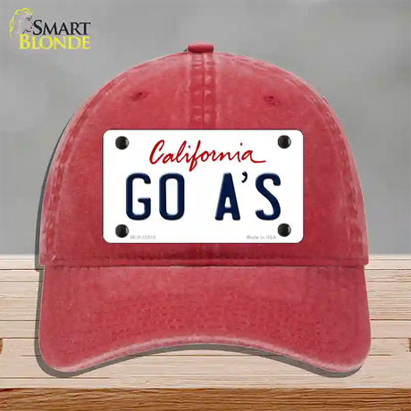 Go Athletics Novelty License Plate Hat Tag Unconstructed Cotton / Red