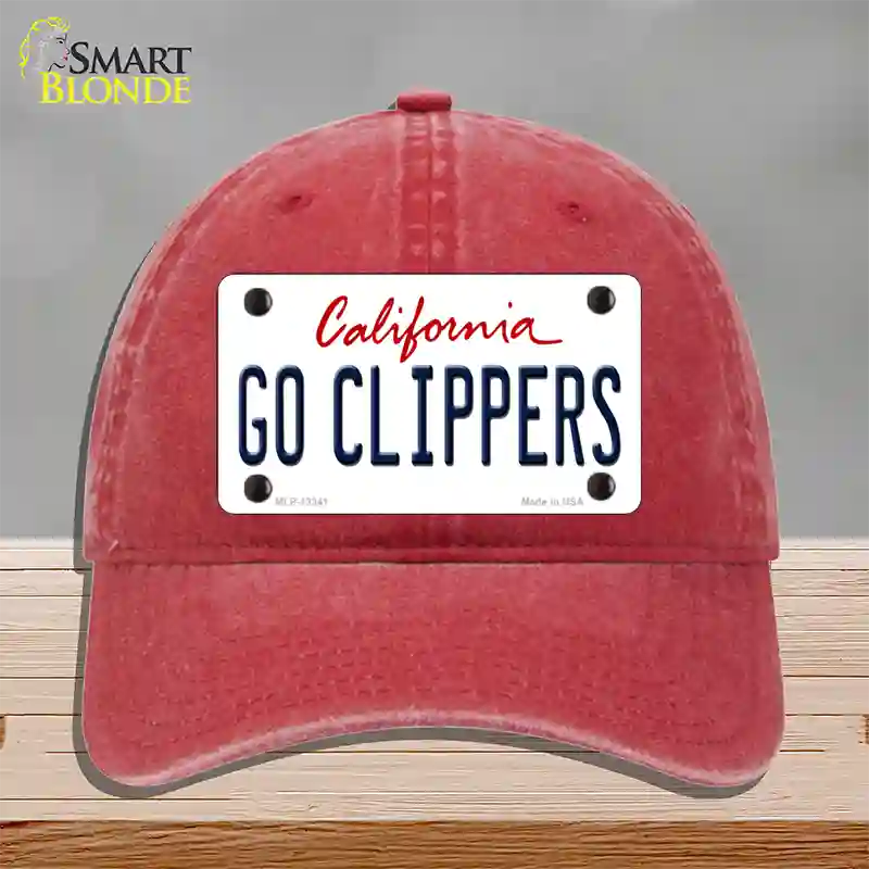 Go Clippers Novelty License Plate Hat Tag Unconstructed Cotton / Red