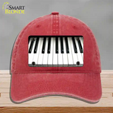 Piano Key board Novelty License Plate Hat Unconstructed Cotton / Red