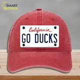 Go Ducks Novelty License Plate Hat Tag Unconstructed Cotton / Red