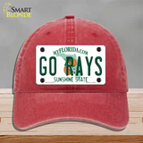 Go Rays Novelty License Plate Hat Tag Unconstructed Cotton / Red