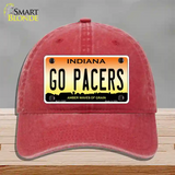 Go Pacers Novelty License Plate Hat Tag Unconstructed Cotton / Red