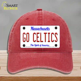 Go Celtics Novelty License Plate Hat Tag Unconstructed Cotton / Red