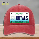 Go Royals Novelty License Plate Hat Tag Unconstructed Cotton / Red