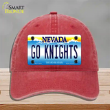 Go Golden Knights Novelty License Plate Hat Tag Unconstructed Cotton / Red