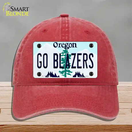 Go Blazers Novelty License Plate Hat Tag Unconstructed Cotton / Red