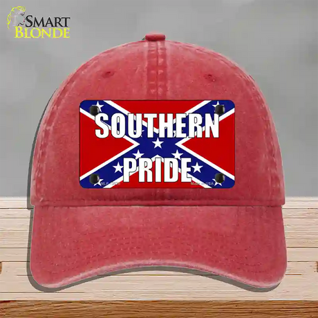 Southern Pride Confederate Novelty License Plate Hat Tag Unconstructed Cotton / Red