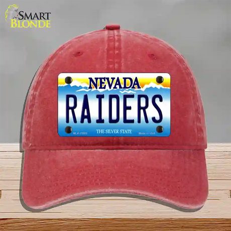 Raiders Nevada Novelty License Plate Hat Tag Unconstructed Cotton / Red