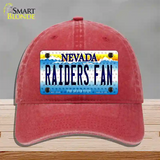 Raiders Fan Nevada Novelty License Plate Hat Tag Unconstructed Cotton / Red