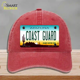 Coast Guard Arizona Novelty License Plate Hat Tag Unconstructed Cotton / Red