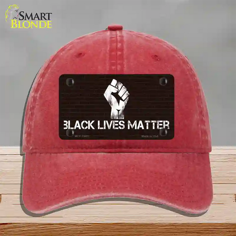 Black Lives Matter Brick Novelty License Plate Hat Tag Unconstructed Cotton / Red