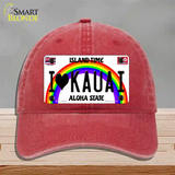 I Heart Kauai Novelty License Plate Hat Tag Unconstructed Cotton / Red