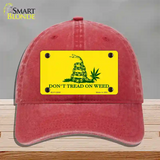 Dont Tread On Weed Novelty License Plate Hat Tag Unconstructed Cotton / Red