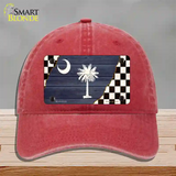 South Carolina Racing Flag Novelty License Plate Hat Tag Unconstructed Cotton / Red