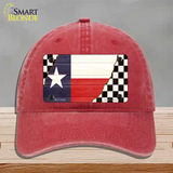 Texas Racing Flag Novelty License Plate Hat Tag Unconstructed Cotton / Red