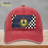 Vermont Racing Flag Novelty License Plate Hat Tag Unconstructed Cotton / Red