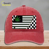 Weed American Racing Flag Novelty License Plate Hat Tag Unconstructed Cotton / Red