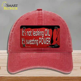 Its Not Leaking Oil Novelty License Plate Hat Tag Unconstructed Cotton / Red