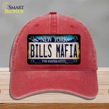 Bills Mafia Novelty License Plate Hat Tag Unconstructed Cotton / Red