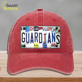 Guardians Strip Art Novelty License Plate Hat Tag Unconstructed Cotton / Red