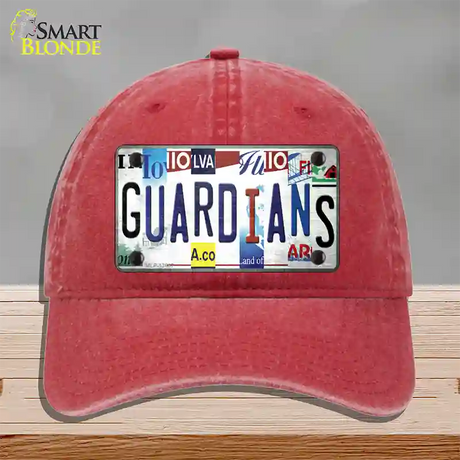 Guardians Strip Art Novelty License Plate Hat Tag Unconstructed Cotton / Red