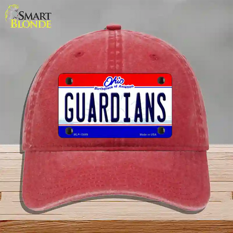 Guardians Ohio Aviation Novelty License Plate Hat Tag Unconstructed Cotton / Red