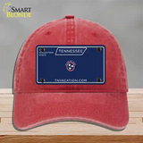 Blank Tennessee Blue Novelty License Plate Hat Tag Unconstructed Cotton / Red