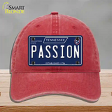 Passion Tennessee Blue Novelty License Plate Hat Tag Unconstructed Cotton / Red