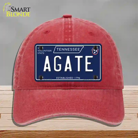 Agate Tennessee Blue Novelty License Plate Hat Tag Unconstructed Cotton / Red