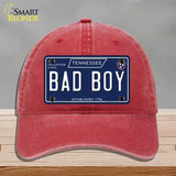 Bad Boy Tennessee Blue Novelty License Plate Hat Tag Unconstructed Cotton / Red