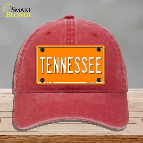 Tennessee Orange Novelty License Plate Hat Tag Unconstructed Cotton / Red