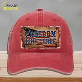 Freedom Isnt Free Flag Novelty License Plate Hat Tag Unconstructed Cotton / Red