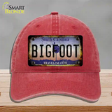 Bigfoot South Carolina Novelty License Plate Hat Tag Unconstructed Cotton / Red