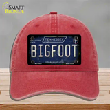 Bigfoot Tennessee Novelty License Plate Hat Tag Unconstructed Cotton / Red