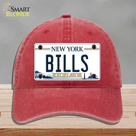 Bills New York Excelsior Novelty License Plate Hat Unconstructed Cotton / Red