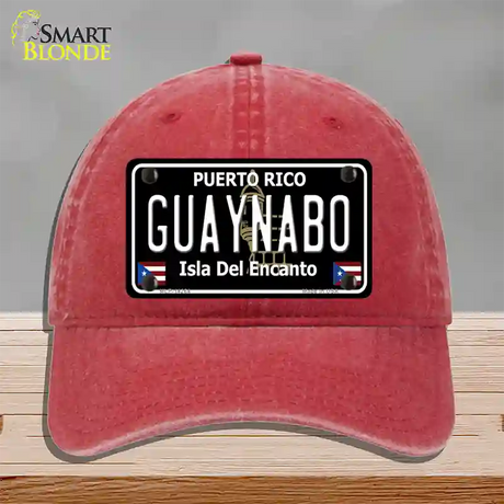 Guaynabo Puerto Rico Black Novelty License Plate Hat Unconstructed Cotton / Red