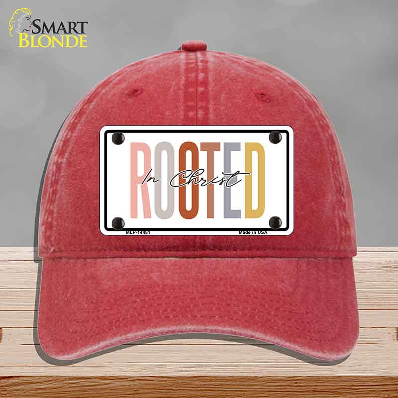 Rooted In Christ Novelty License Plate Hat HAT-MLP-14481
