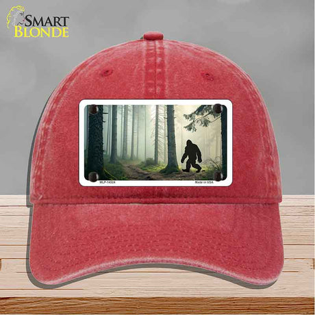 Bigfoot Silhouette Forest Novelty License Plate Hat HAT-MLP-14524