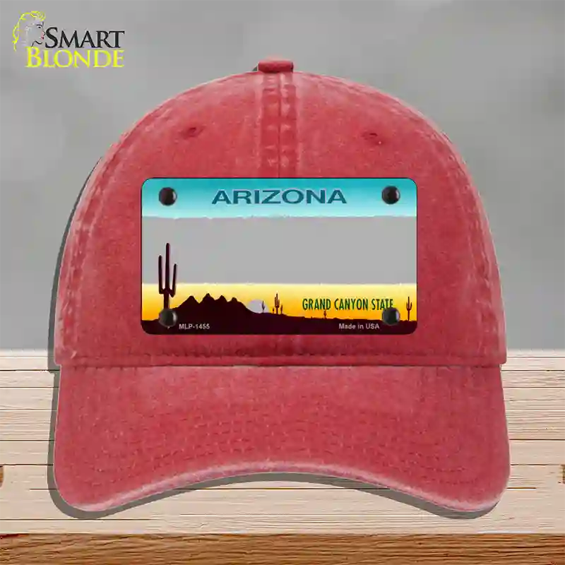 Arizona State Blank Novelty License Plate Hat Unconstructed Cotton / Red / Gray Arizona Sunset (1455):https | Clean | Yes