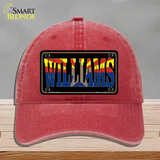 Williams Arizona State Flag Novelty License Plate Hat Unconstructed Cotton / Red