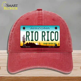 Rio Rico Arizona Novelty License Plate Hat Unconstructed Cotton / Red