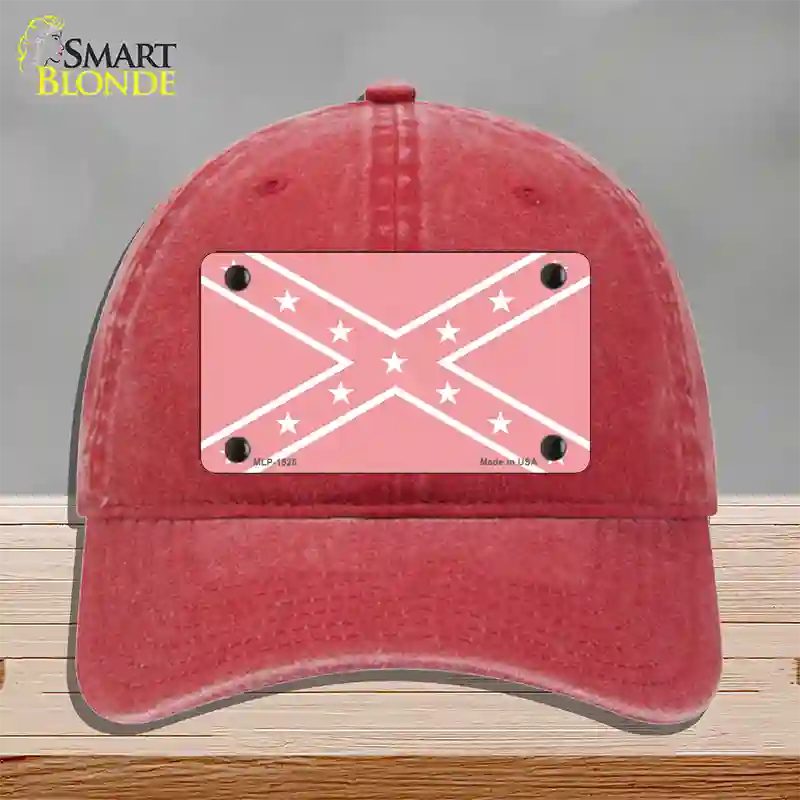 Pink Rebel Novelty License Plate Hat Unconstructed Cotton / Red