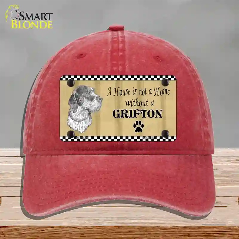 Pencil Sketch Grifton Novelty License Plate Hat Unconstructed Cotton / Red