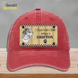 Pencil Sketch Grifton Novelty License Plate Hat Unconstructed Cotton / Red