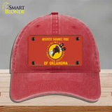 Absentee Shawnee Tribe Flag Novelty License Plate Hat Unconstructed Cotton / Red